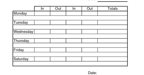 Employee Time Sheets Time Sheet Printable Timesheet Template