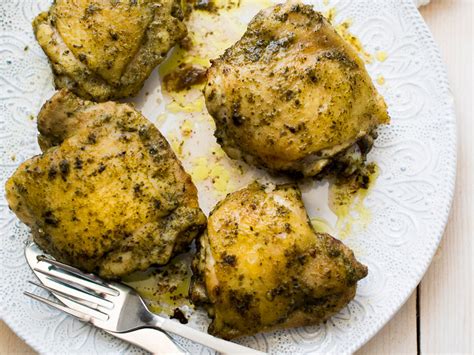 Pesto Baked Chicken Thighs Recipe Todd Porter And Diane