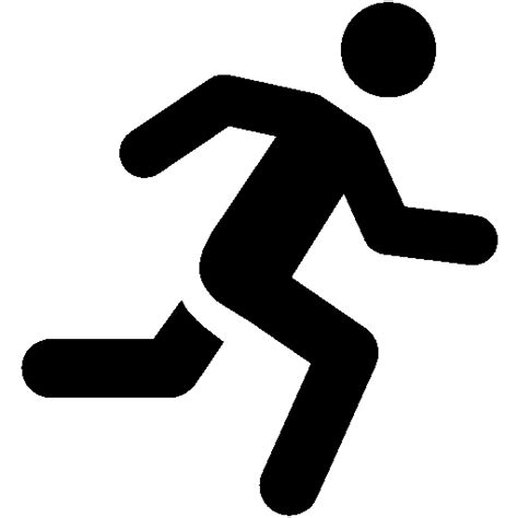 Running Man Icon - Running Man Running Man Running Man Pictogram Silhouette Portrait - Choose ...