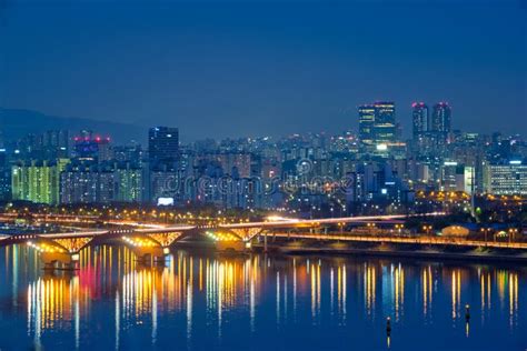Seoul Night View South Korea Stock Photo Image Of Twilight Korea