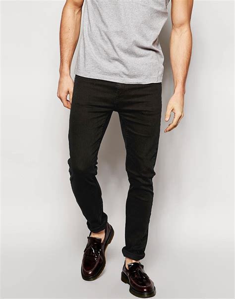 Cheap Monday Jeans Tight Skinny Fit In New Black In Black For Men