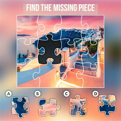 Find The Missing Piece Of The Picture From Santorini Island Puzzle Pack
