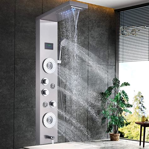 Buy AlenArt Shower Panel Tower System LED Rainfall Waterfall Shower