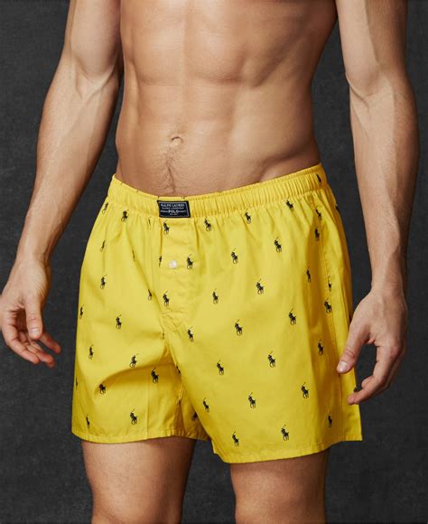 Lyst Polo Ralph Lauren Allover Pony Player Boxers In Yellow For Men