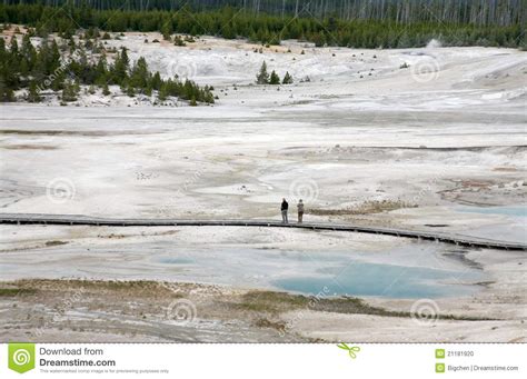 Geyser Lake In Yellowstone Stock Photo Image Of Sand