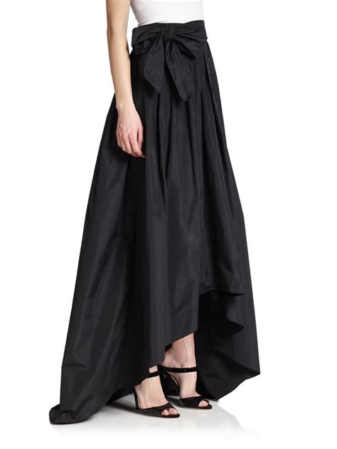 Lyst Escada Taffeta Hi Lo Ball Skirt In Black