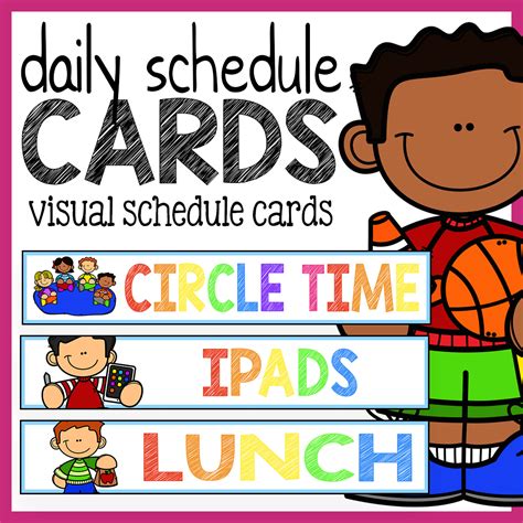 This childrens routine chart is perfect for kindergarten, preschool and toddler kids. Daily Schedule Cards - Visual Schedule - The Super Teacher
