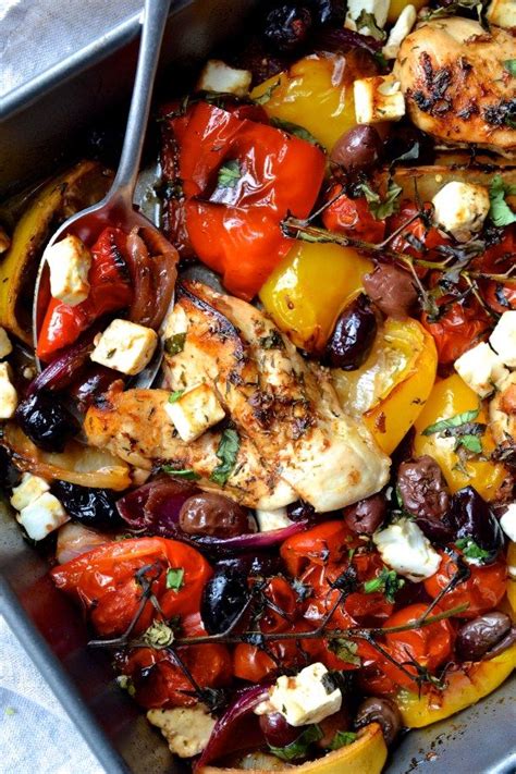 greek chicken traybake every last bite healthy recipes chicken recipes casserole
