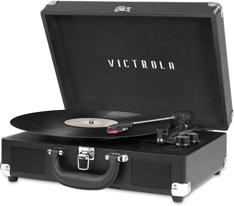 Victrola VSC BT BK Bluetooth Koffer Plattenspieler Kabellos Geschwindigkeiten Schwarz