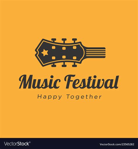 Music Festival Logo Design Inspiration Royalty Free Vector