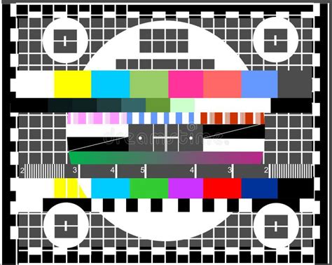 Het Scherm Van De Televisietest Vector Illustratie Illustration Of