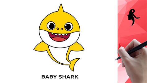 How To Draw Baby Shark Easy Youtube
