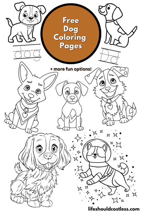 Dog Coloring Pages Free Printable Pdf Templates Life Should