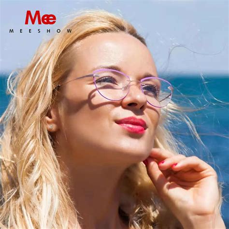 meeshow titanium prescription glasses women glassles frame rimless ultralight eyeglasses men s