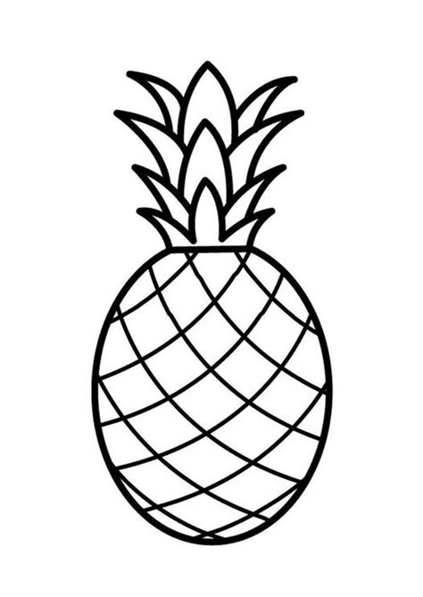 Printable Pineapple Coloring Pages Pdf Fruit
