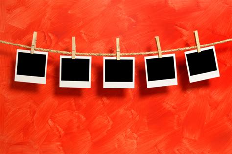 Maybe you would like to learn more about one of these? Polaroid photos on red background Photo | Free Download