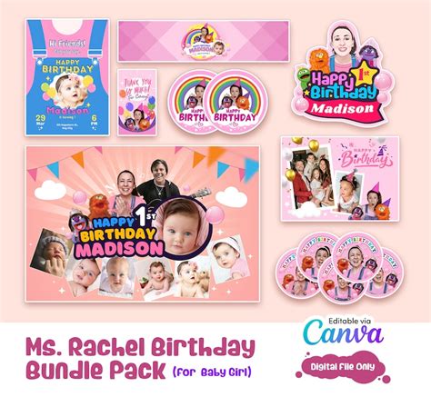 Ms Rachel Birthday Bundle Pack For Girl Songs For Littles Etsy