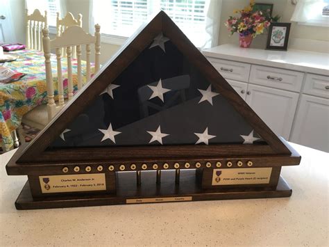 Flag Display Case With Inset And Centered Shell Casings With Etsy
