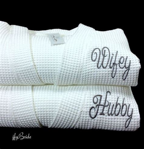 Find great deals on ebay for cotton wedding presents. Wifey Hubby Cotton Anniversary Gift Monogram Robes | Etsy ...