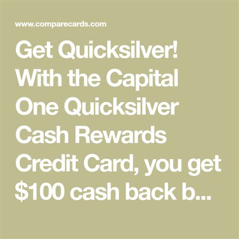 3.3 more information close our writers, editors and industry experts score credit cards based on a variety of factors including card features, bonus offers and independent research. Get Quicksilver! With the Capital One Quicksilver Cash ...