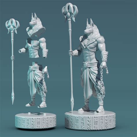 Anubis Statue Of Egyptian God 3d Model 3d Printable Cgtrader