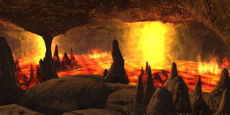 Lava Beetle Caves Fantasy City Fantasy Landscape Scenery