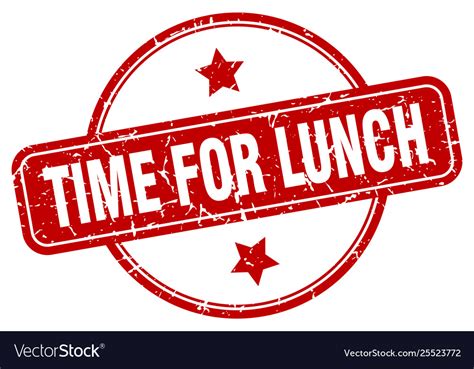 Time For Lunch Sign Royalty Free Vector Image Vectorstock