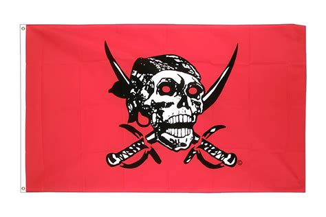 pirate on red shawl 3x5 ft flag 90x150 cm royal flags