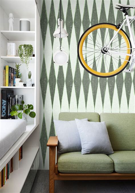 Retro Wallpaper Mid Century Modern Wallpaper Geometric Print Boho Chic