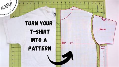 How To Turn Your T Shirt Into A Pattern Easy Tutorial Youtube T