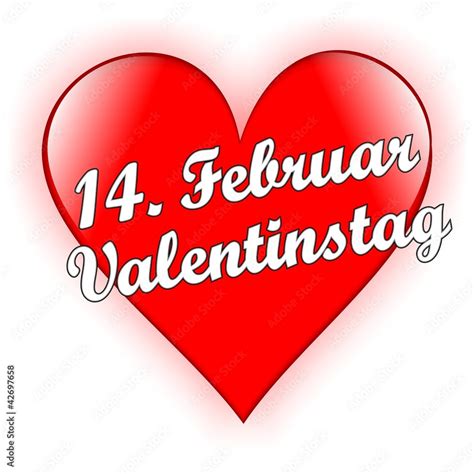 14 Februar Valentinstag Herz Stock Illustration Adobe Stock