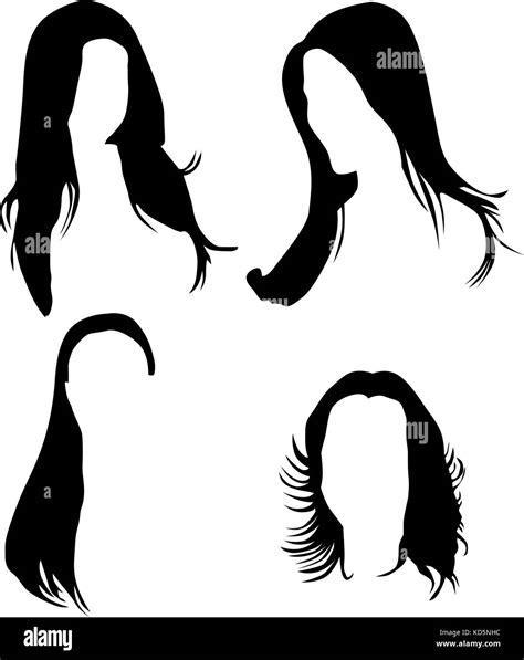 women hair silhouette vector stock vector image and art alamy