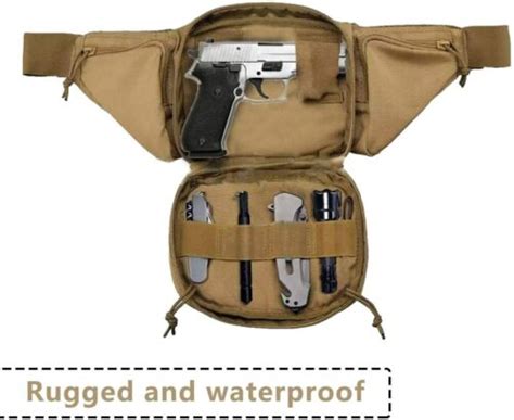 Concealed Carry Fanny Pack Holster Tactical Pistol Waist Pack Bag Gun