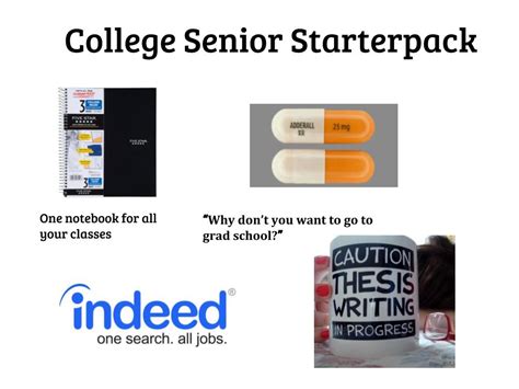 College Senior Starterpack Rstarterpacks