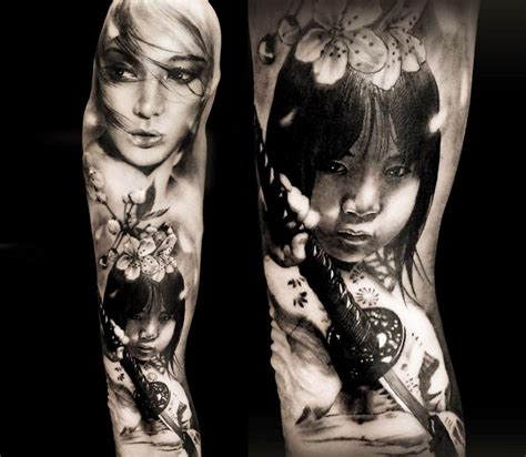 Japanese Girl Tattoo By Michael Taguet Photo