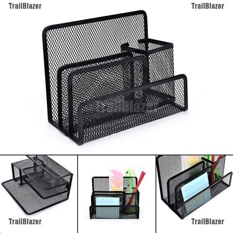 Sold and shipped by eforcity. Tbph Black Metal Mesh Office Desk Organizer Set File Tray ...