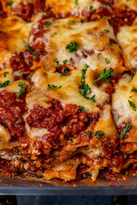Classic Homemade Lasagna Recipe Tastes Of Lizzy T