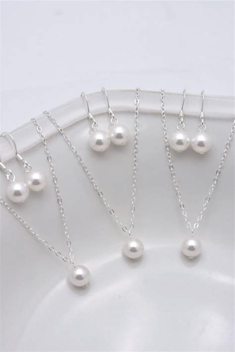 Bridesmaid Pearl Necklace Diy Pearl Necklace Single Pearl Necklace
