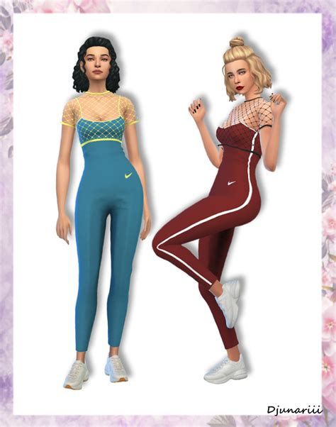 Custom Content For Sims 4 Womens Sports Jumpsuit