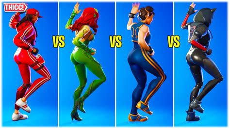Updated Fortnite Tiktok Dance Emote Dont Start Now Showcased With Thicc Female Skins 😍 ️