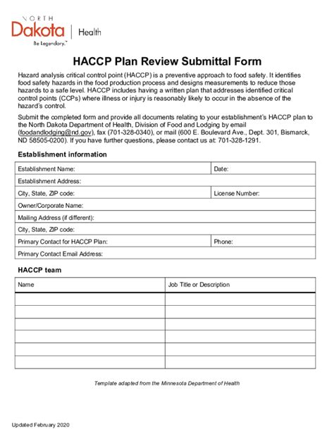 Fillable Online Haccp Plan Template Forms Checklists