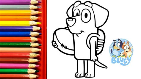 Draw And Color Lucky Blueys Friend Easy Step By Step Disney Bluey