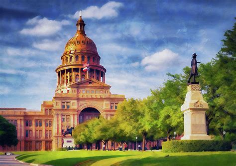 Texas State Capitol Painting By Am Fineartprints Fine Art America