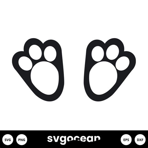 Bunny Feet Svg vector for instant download - Svg Ocean — svgocean