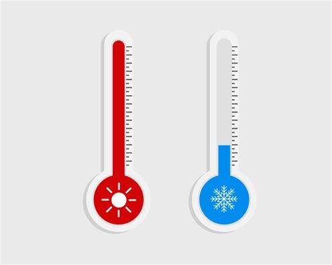 Ilustración Vectorial De Equipo Termómetro Que Muestra Clima Frío O