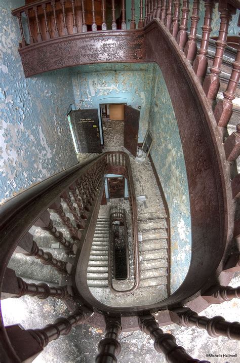 Great Scary Footage OF Staircase From Abandoned Asylum Https Pinarchitecture Com Scary