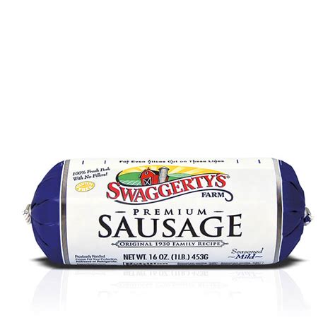 Premium Pork Sausage Mild 1lb Roll Swaggerty S Farm