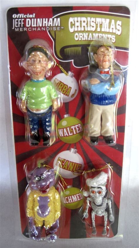 Jeff Dunham Set Of 4 Christmas Ornaments Bubba Walter Peanut And Achmed