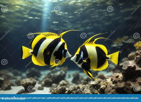 The Yellow Moorish Idol A Tropical Fish Ai Generative Stock