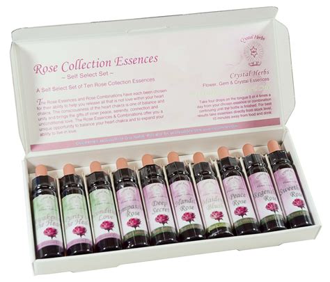 Rose Collection Essences 10ml Self Select Set Crystal Herbs Shop Uk